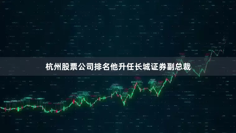 杭州股票公司排名他升任长城证券副总裁